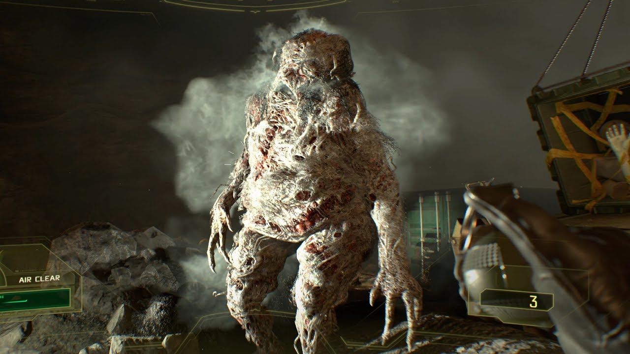 Resident Evil 7 Not a Hero DLC - Giant Molded Boss Fight (4K 60fps)