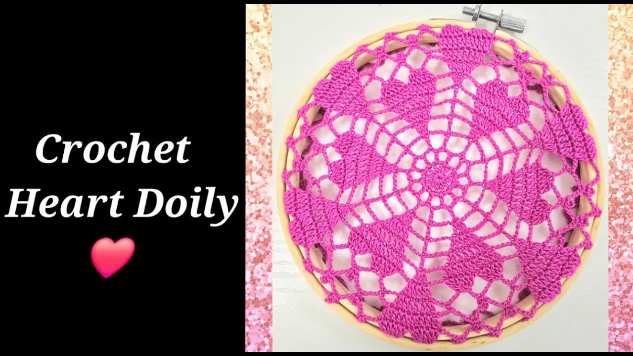 Вязаная крючком салфетка в форме сердца || Вязаная крючком декоративная салфетка для стен || Вяза...
