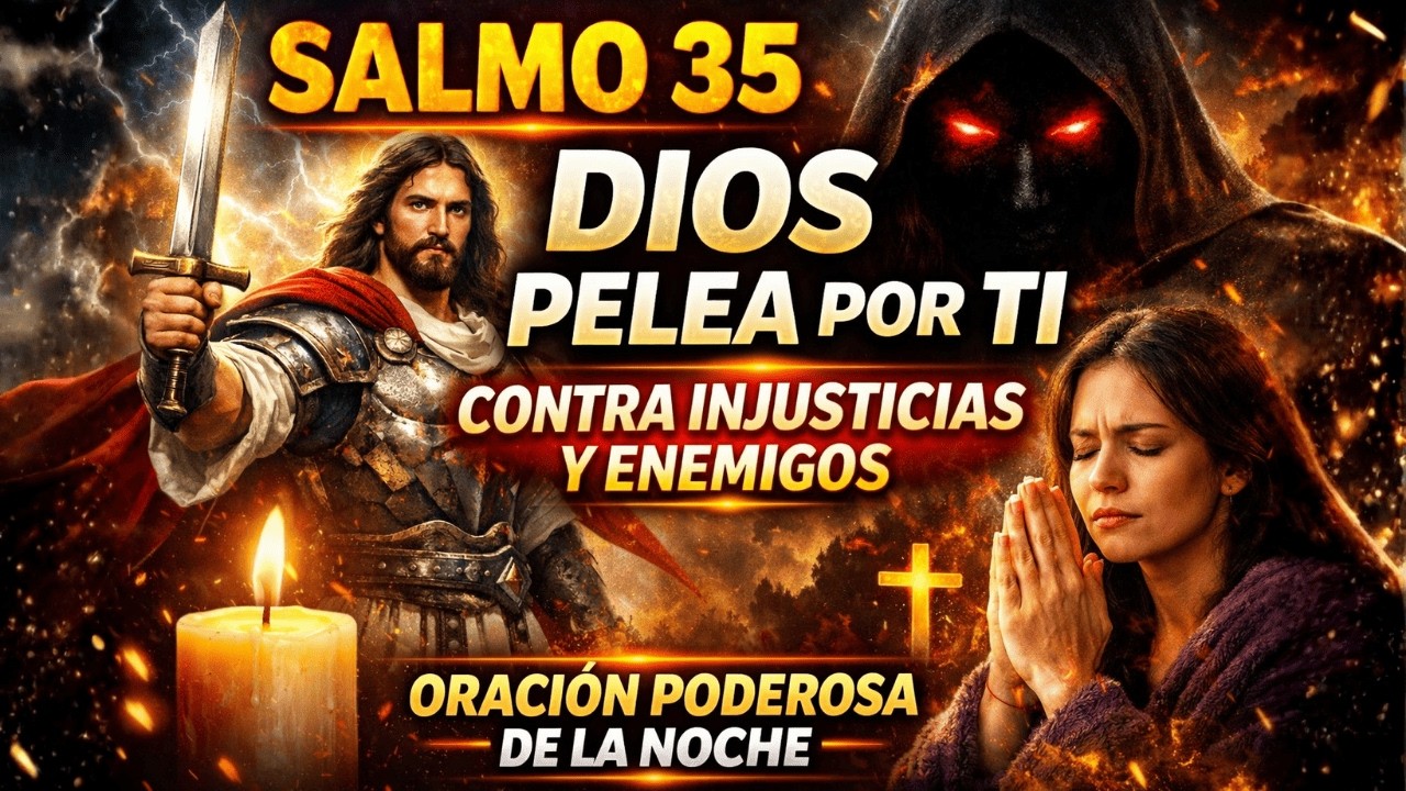 SALMO 35 ORACIÓN FORTÍSIMA DE LA NOCHE 🙏 Dios Pelea por Ti Contra Injusticias y Enemigos