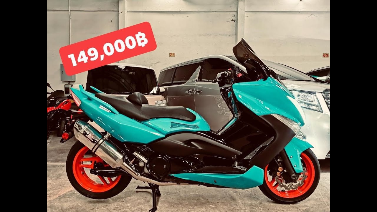 Yamaha Tmax500 ปี09 หัวฉีด สีเขียวGreenery ล้อสีส้ม เซอร์วิสใหม่ทั้งคัน ของแต่งแท้คุ้มๆ