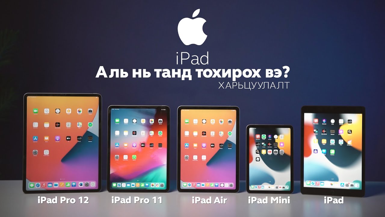 iPad-уудын сонголтууд. Танд аль нь тохирох вэ?