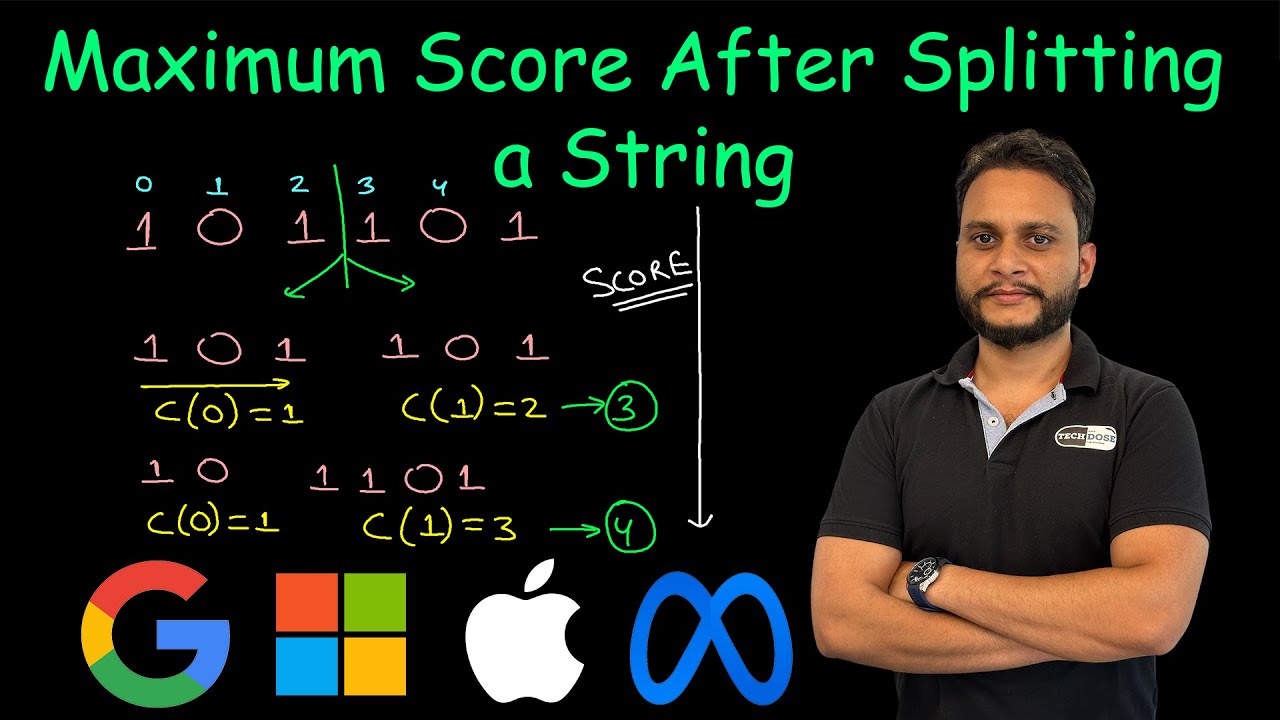 Maximum Score After Splitting a String | Leetcode 1422