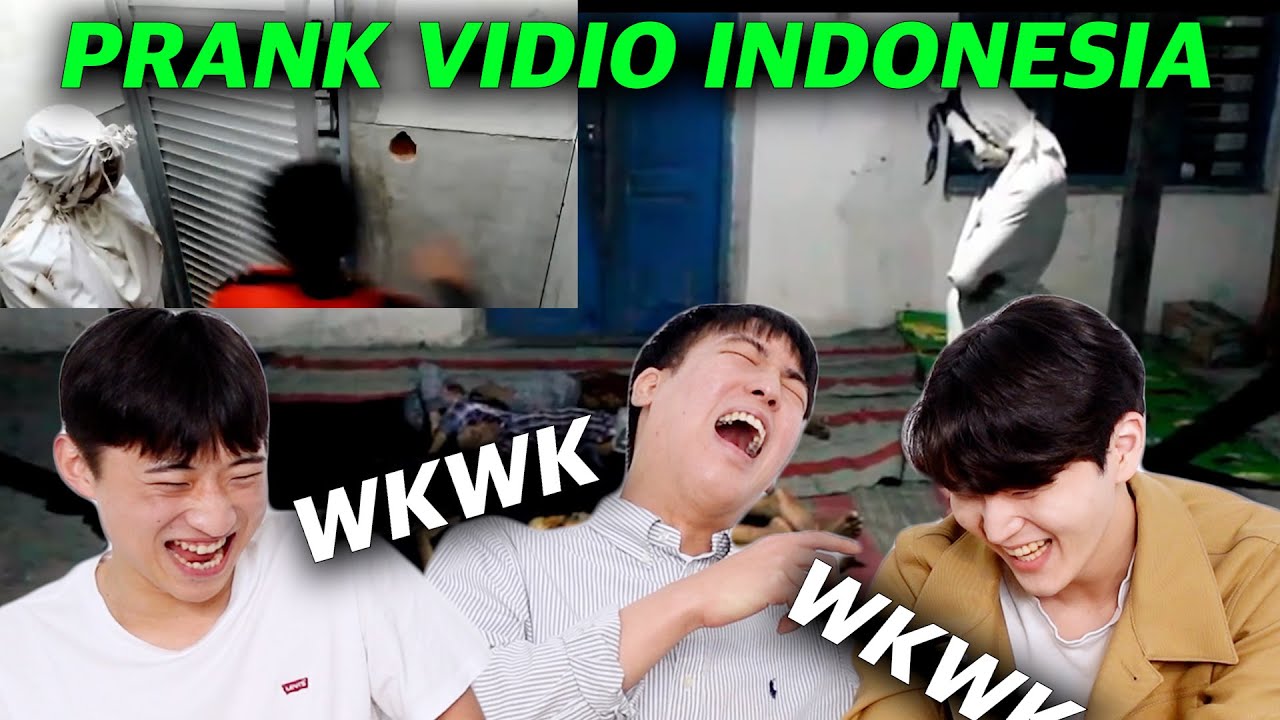 REAKSI KOREA PERTAMA MELIHAT PRANK VIDIO INDONESIA🤣| POCONG PRANK VIDIO, LAKI-LAKI KOREA