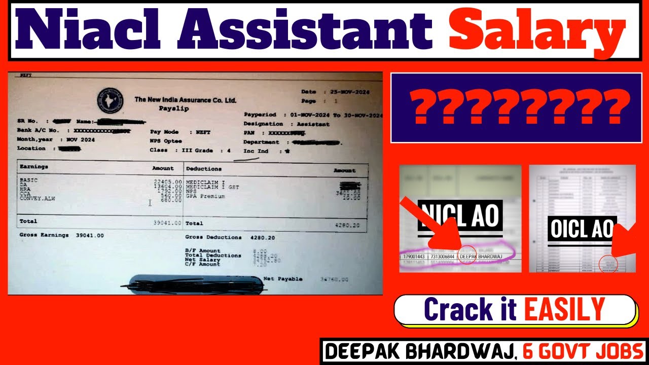Niacl Assistant Salary 2025 Updated