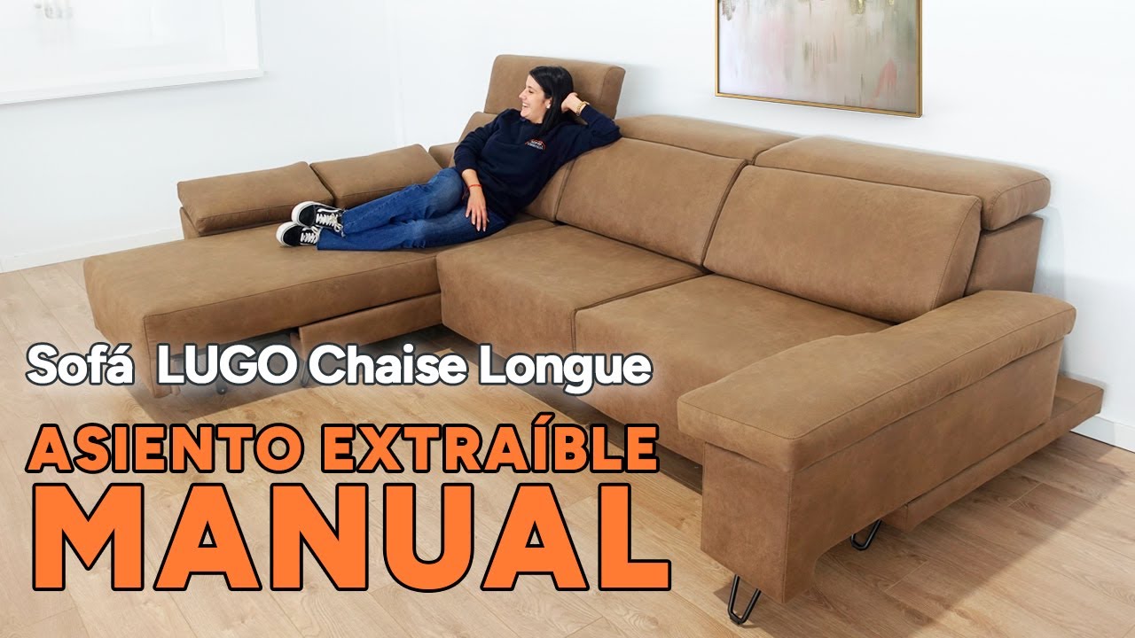 📐 Sofá Lugo con CHAISE LONGUE Extraíble MANUAL❗️ ¡Conoce más del Sofá top del 2024! ⭐️⭐️⭐️