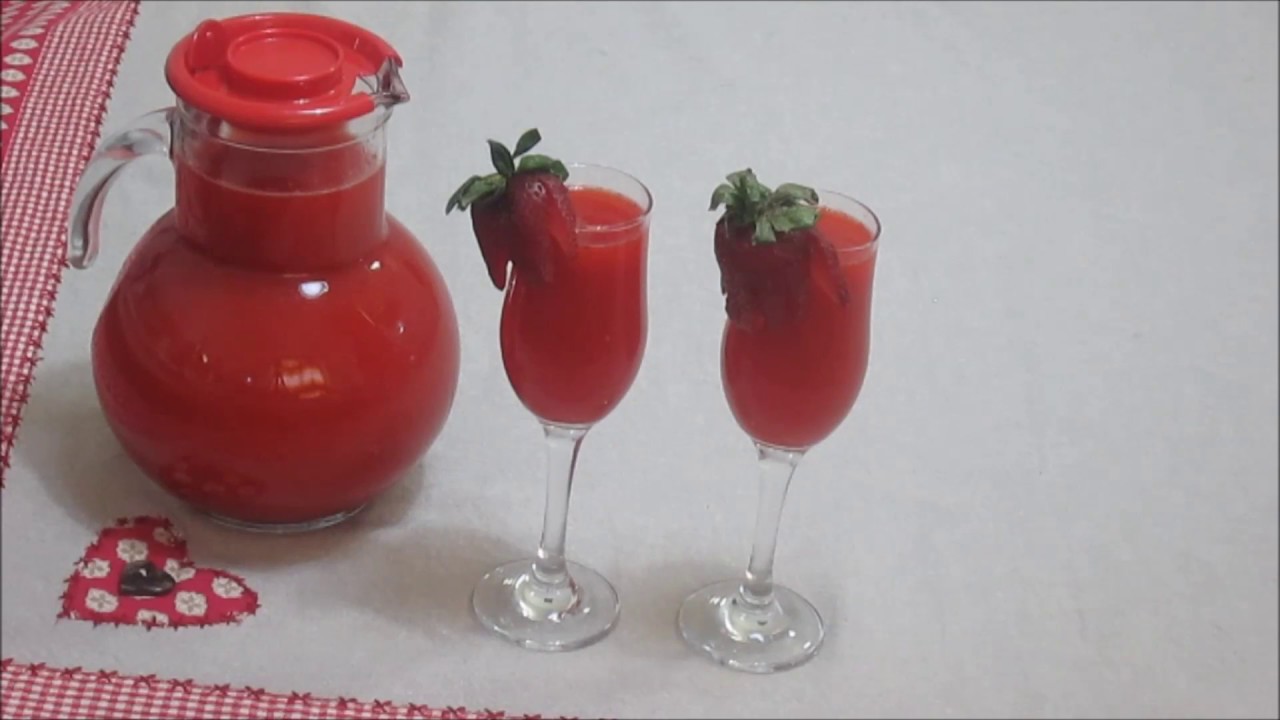 Jus de fraise et citron recette facile et rafraichissante   عصير فراولة وقارص