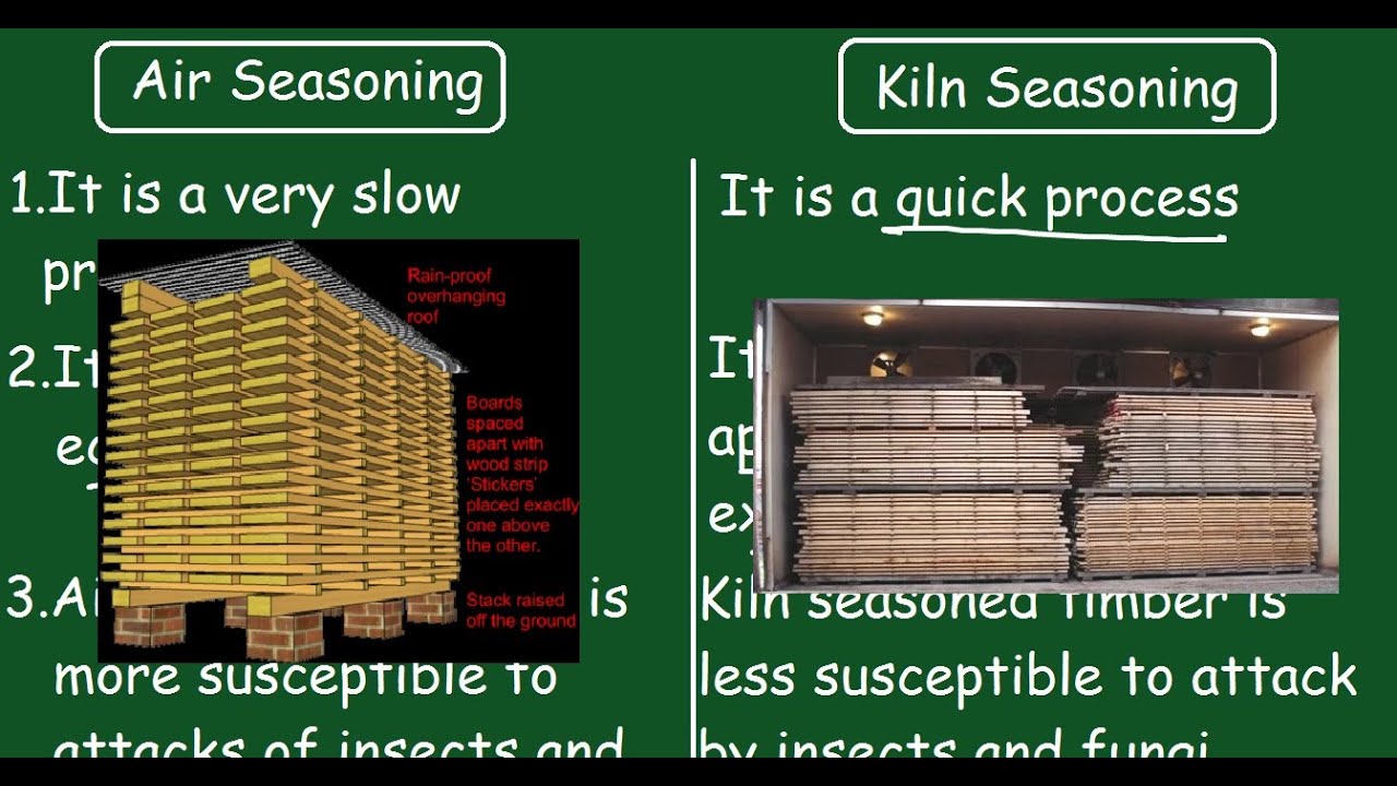 Air Seasoning Vs Kiln Seasoning  |Seasoning of Wood|