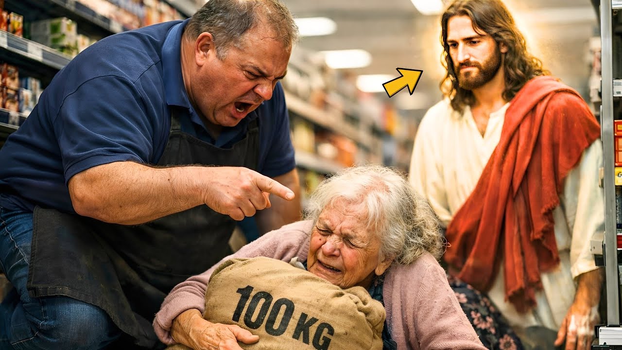 JESUS FEZ JUSTIÇA COM O DONO DO MERCADO QUE FORÇOU UMA IDOSA A CARREGAR 100 QUILOS