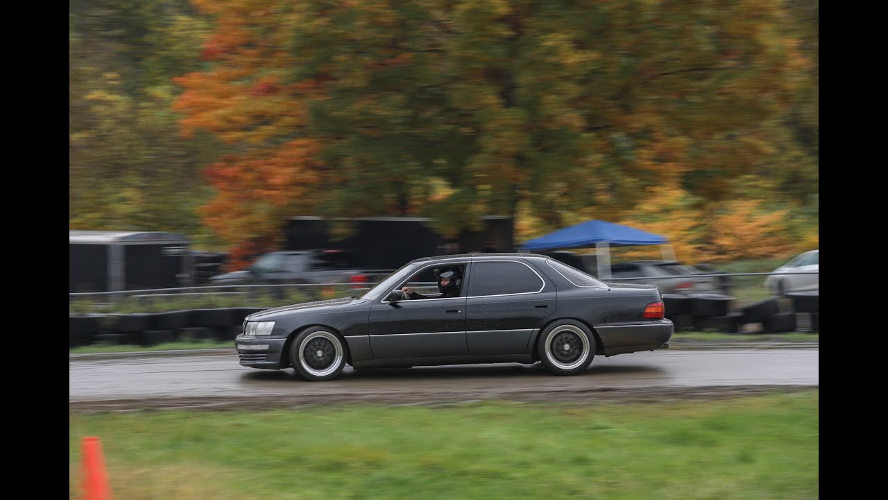 1993 Lexus LS400 Drifting a KART Track (Jackson Speedway)