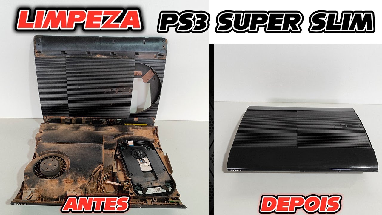 como limpa o ps3 super slim (limpeza completa)