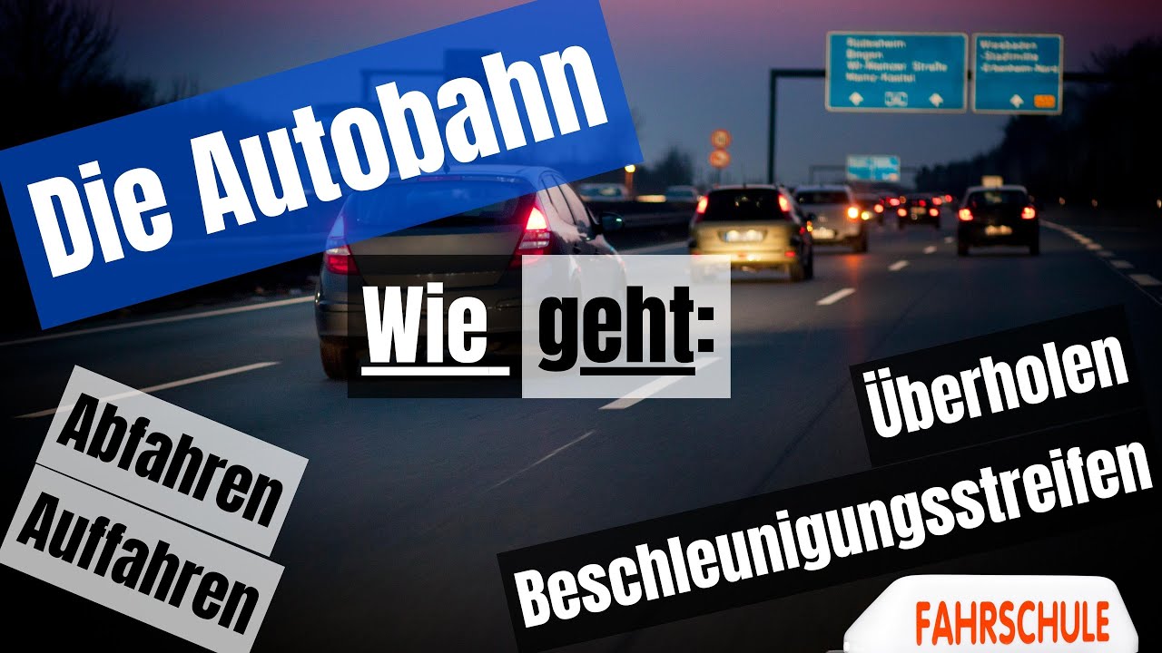 Autobahn, Autobahnkreuz, Auffahren Überholen, Fahrschule, Duisburg, Prüfung, Beschleunigungsstreifen