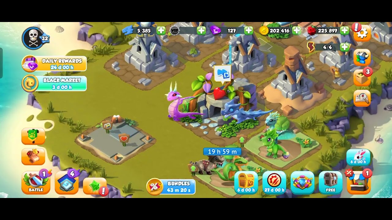 First time luck | Breeding Moon Rabbit | Dragon Mania Legends