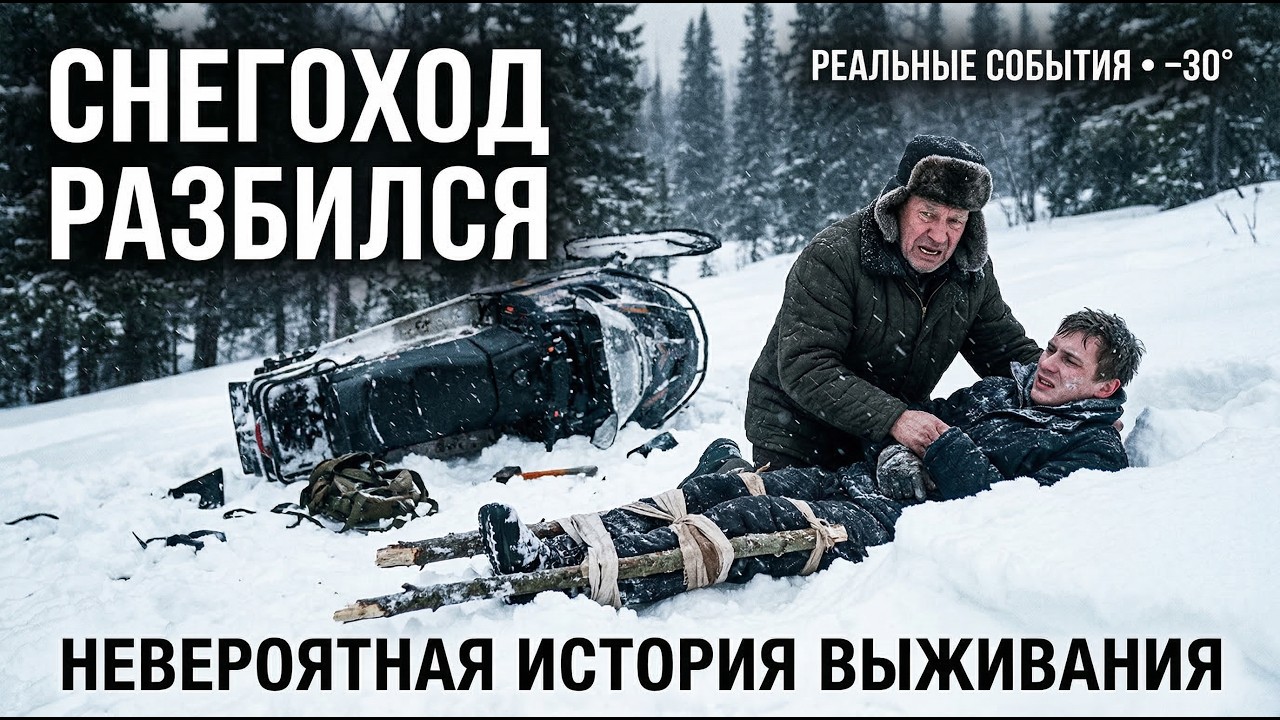 СНЕГОХОД РАЗБИЛСЯ В ТАЙГЕ! ОТЕЦ НЁС СЫНА 40 КМ! КАК ВЫЖИЛИ?