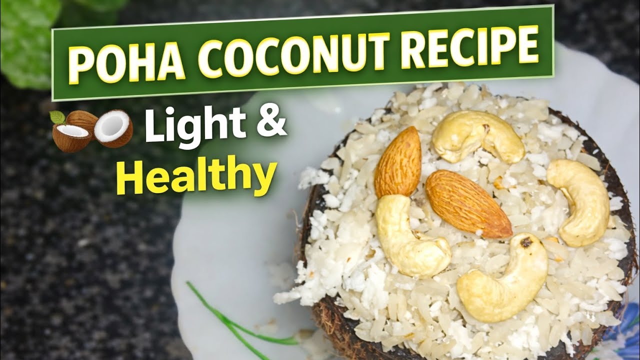 Healthy Poha Coconut Recipe | Quick & Easy Breakfast 🥥🍚