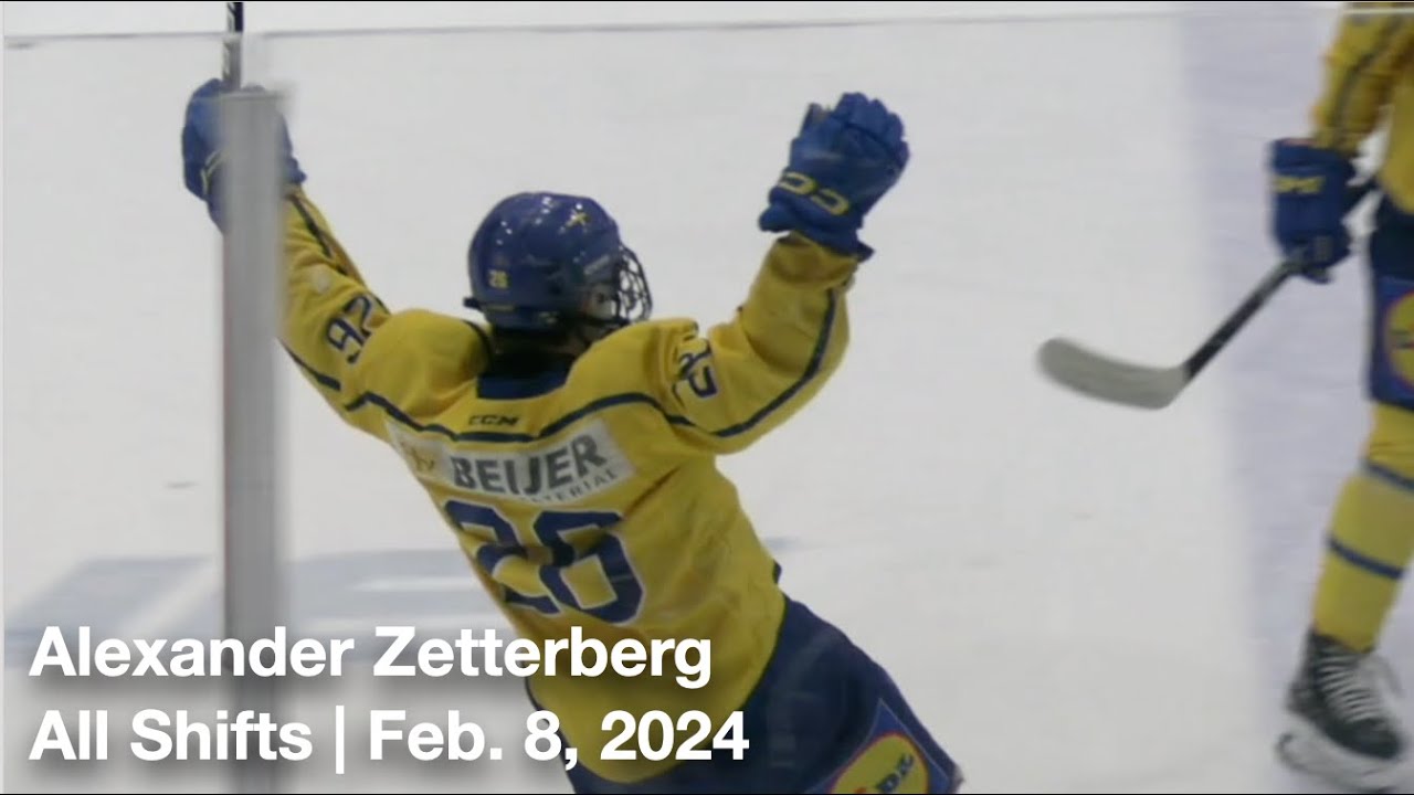 Alexander Zetterberg (SWE26) | All Shifts | Sweden vs. Switzerland | 02 08 2024 | U18 Five Nations