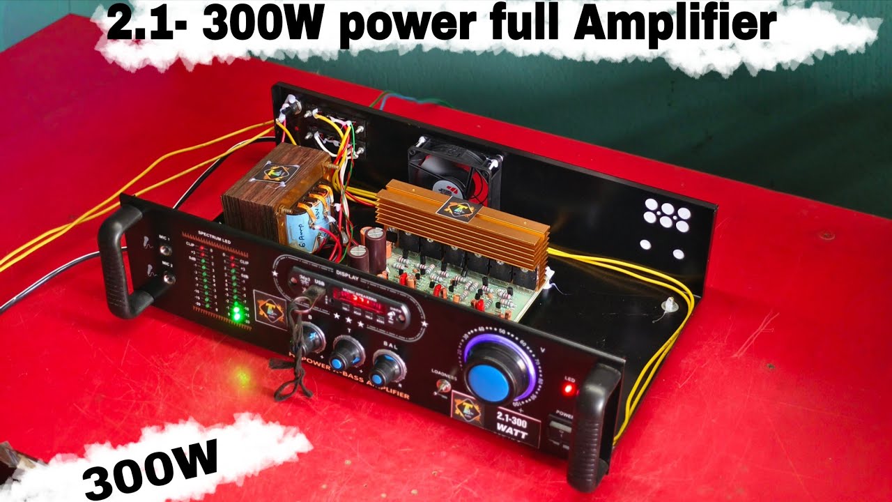 2.1- 300 Watt power Full Amplifier|| Full Testing & Review || How To Make 2.1 Amplifier || 300W Amp