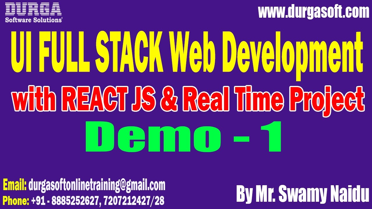 UI FULL STACK Web Development tutorials || Demo - 1 || by Mr. Swamy Naidu On 11-02-2026 @7PM (IST)