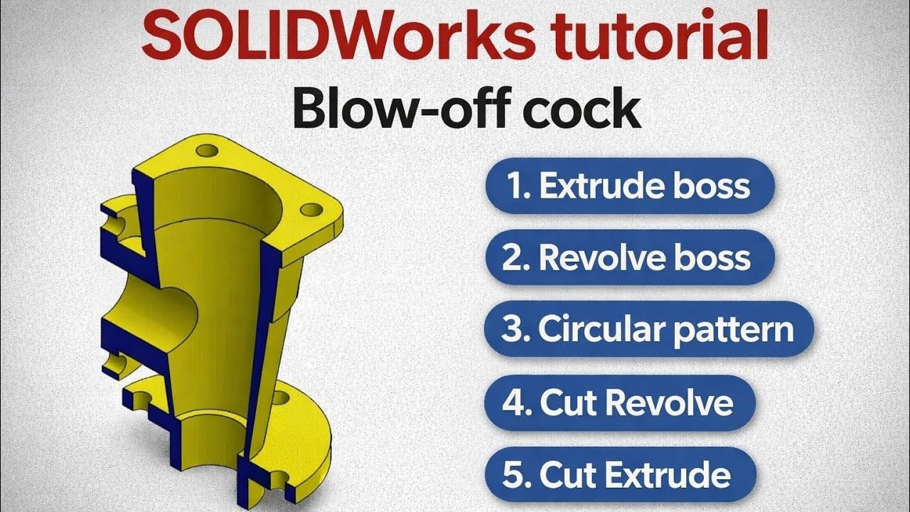 Blow-Off Cock Modeling in SolidWorks | Mechanical Component