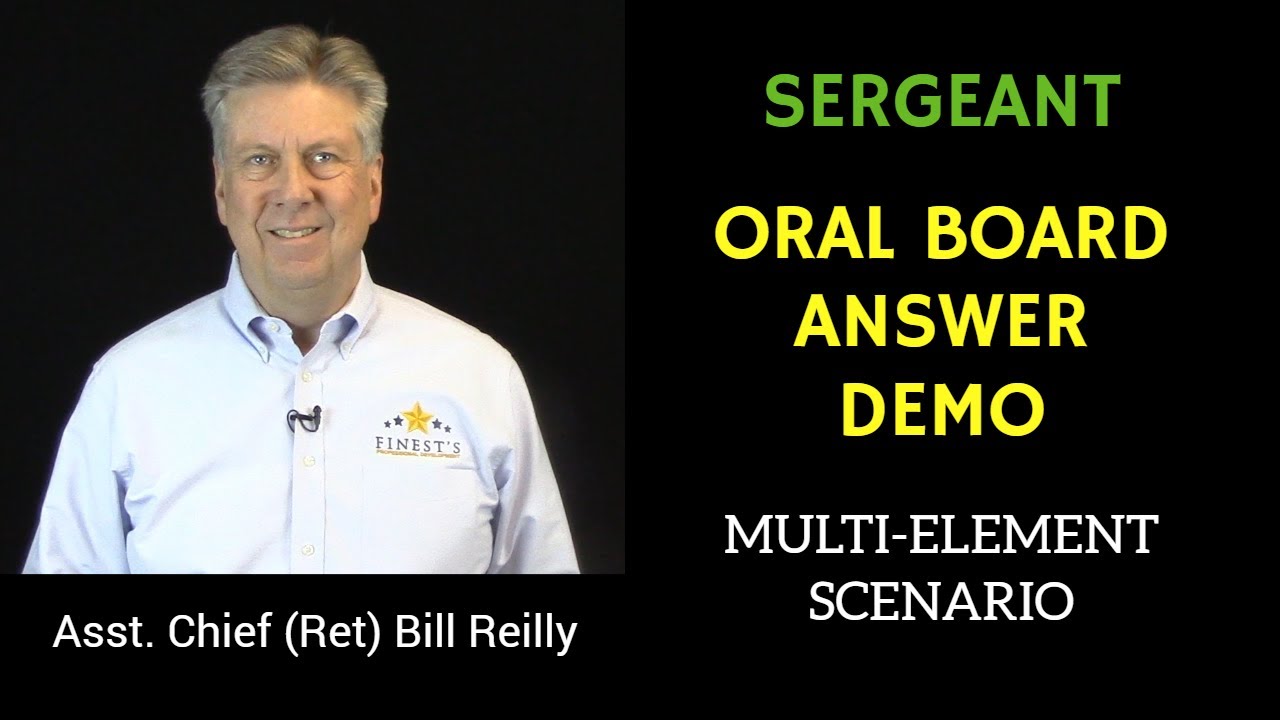 Police Sergeant Oral Board Scenario Questions and Answers