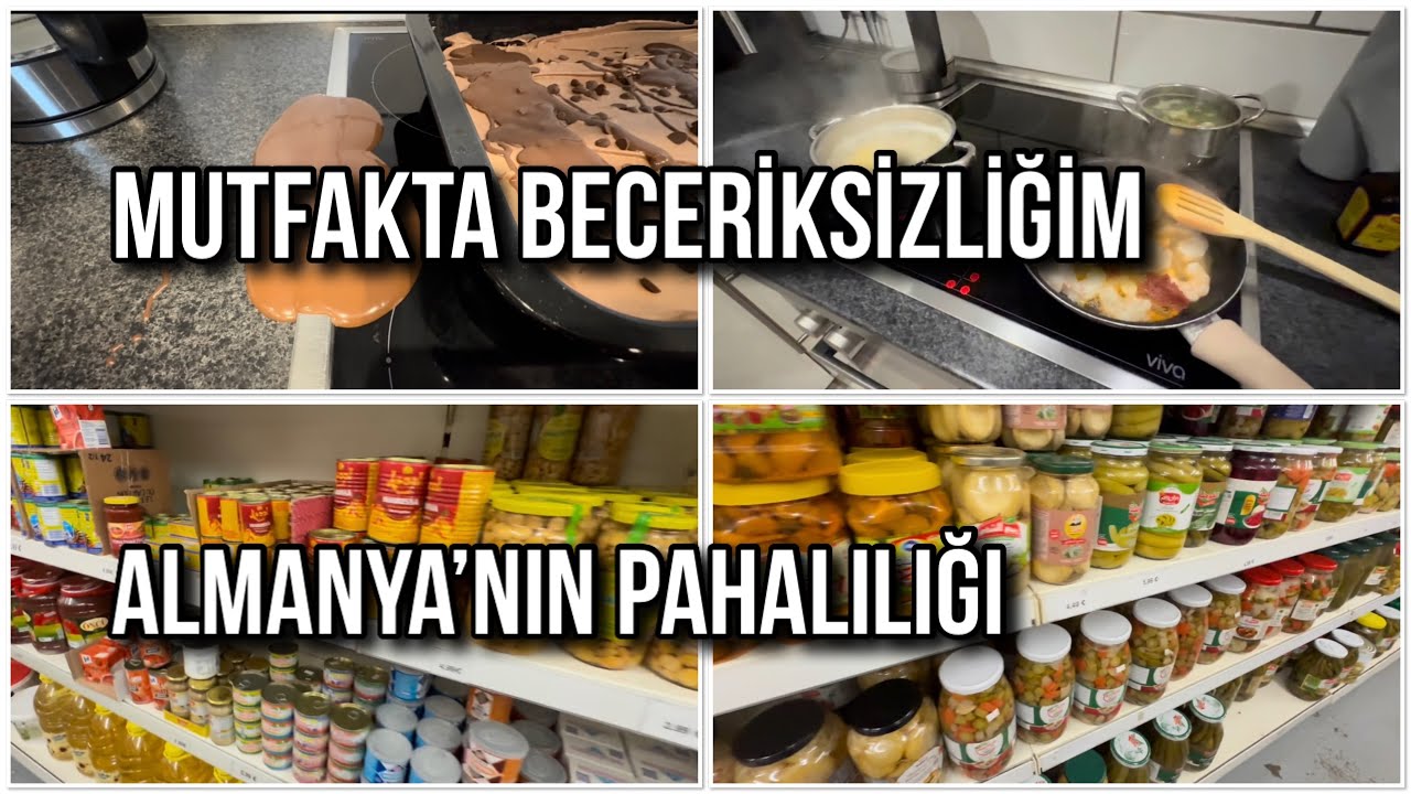 Almanya’nın pahalılığı mutfaktaki beceriksizliğim günlük vlog akşam vaktine kadar￼ yaptıklarım ￼