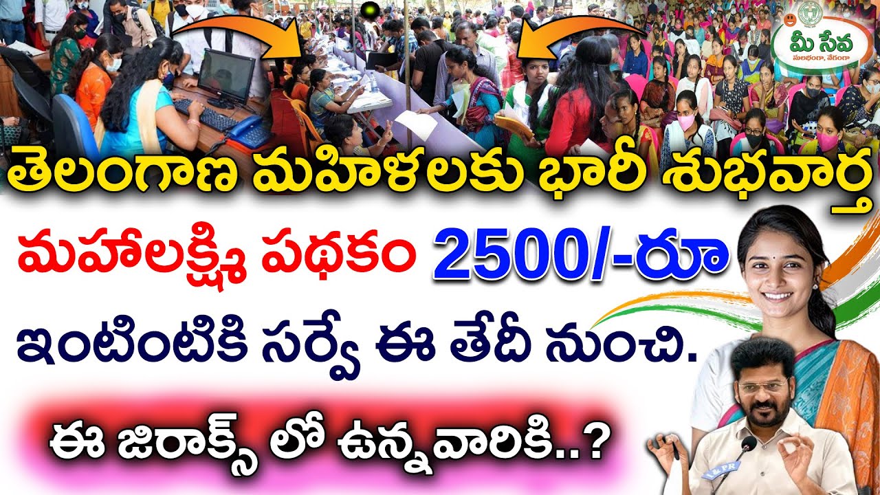 తెలంగాణ మహిళలకు ₹2,500 ఇంటింటికి సర్వే ప్రారంభం 4 ప్రూఫ్ ఉన్నవారికే | Mahalaxmi scheme release 2026