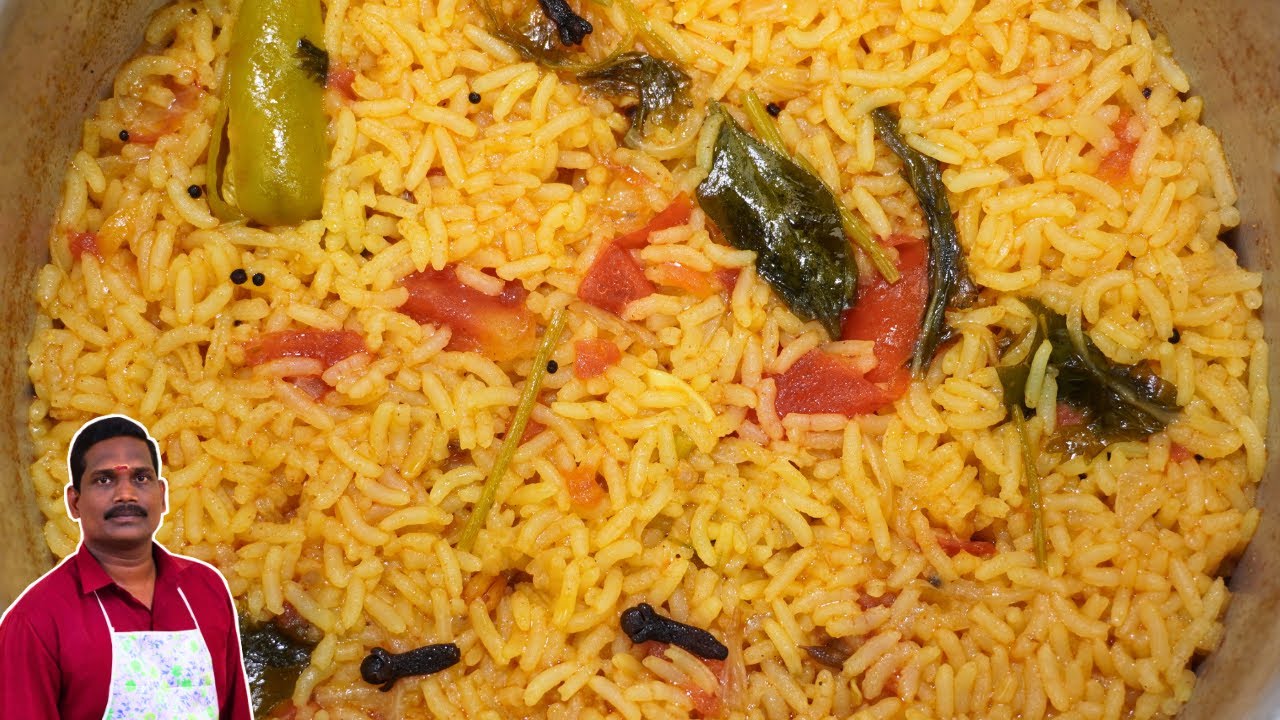 குக்கரில் தக்காளி சாதம் | Tomato rice preparation in cooker | Balaji's kitchen