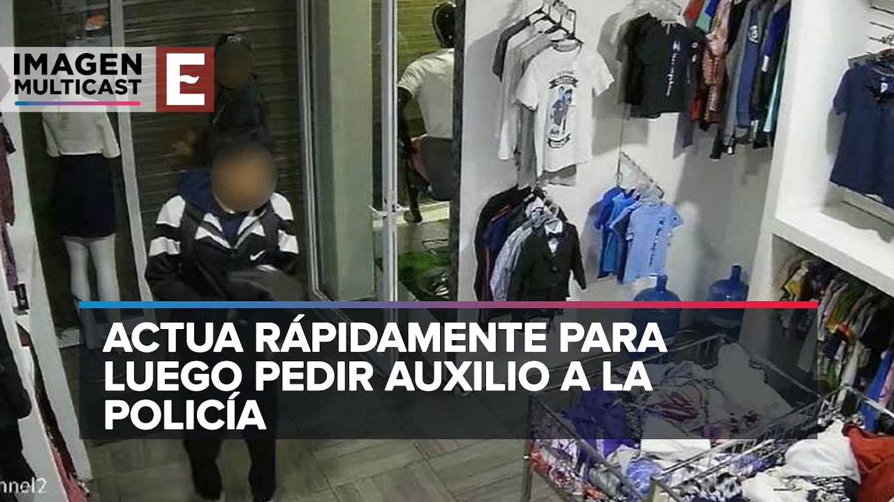 Jóvenes intentan robar tienda en Durango y terminan encerrados por empleada