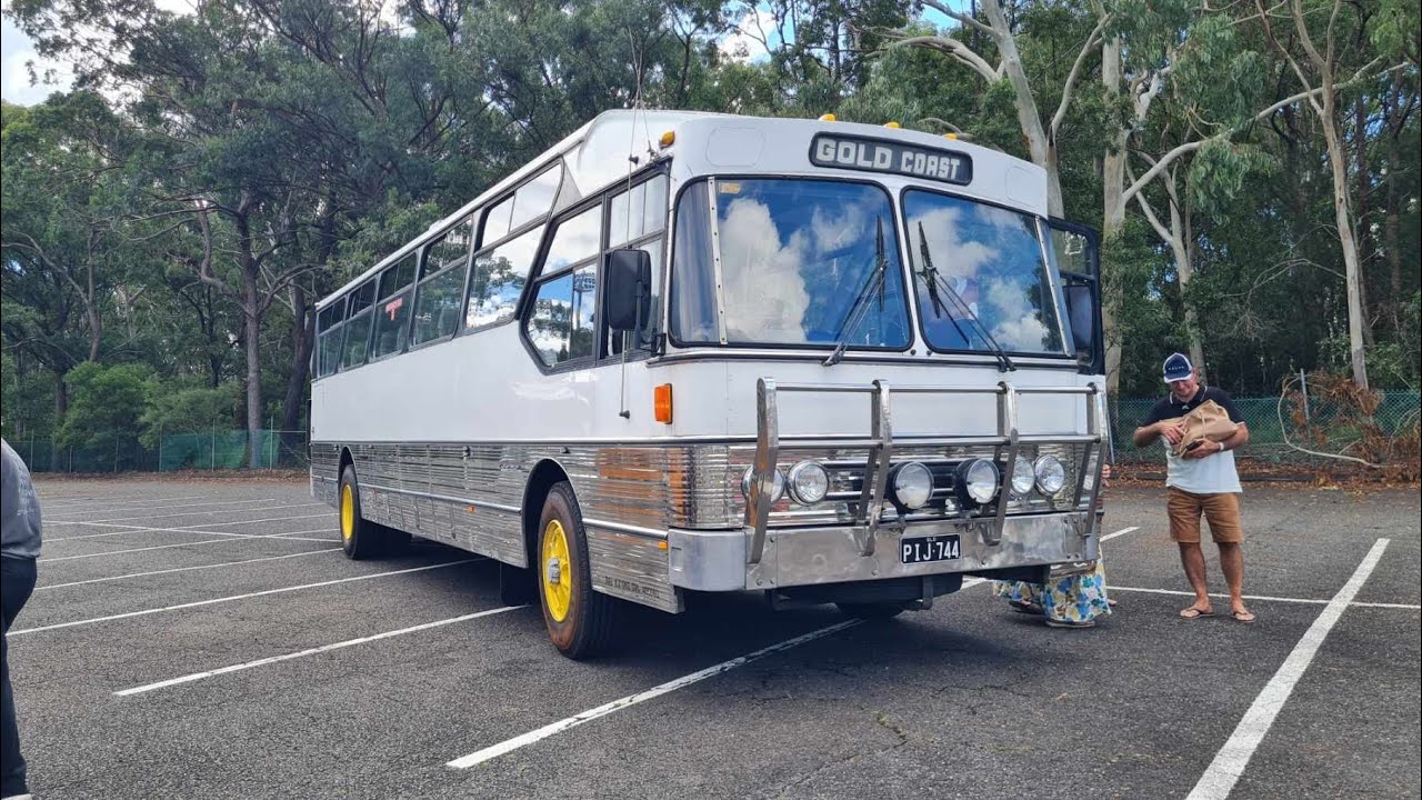 A ride on a 1967 Denning Manual with Jacob breaks at the Brisbane Bus Museum