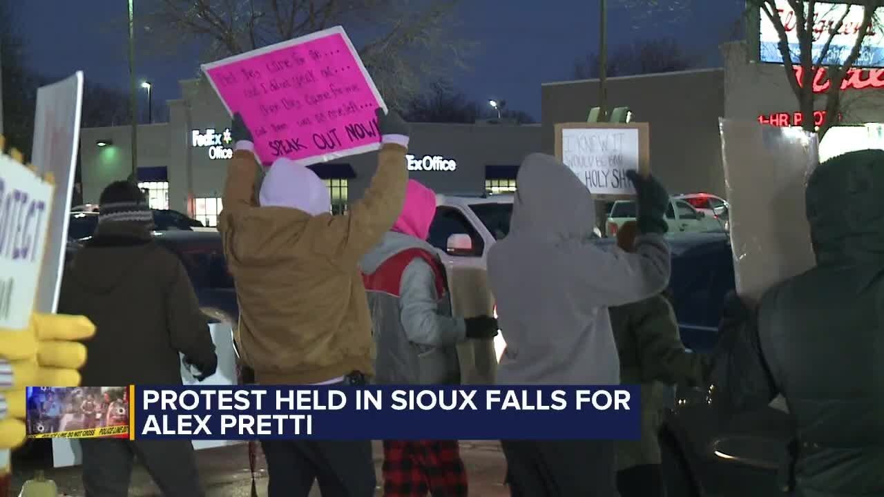 Local protesters gather in response to Minneapolis shooting