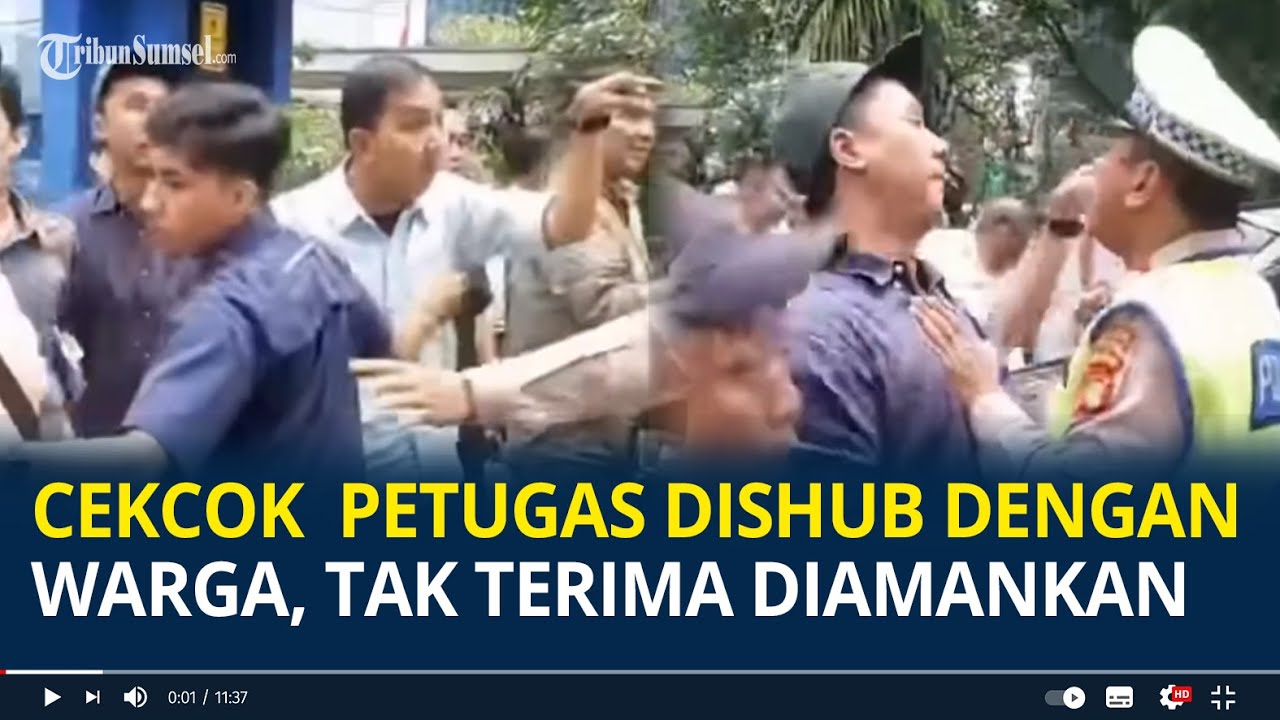 Viral Cekcok  Petugas Dishub dengan Warga, Tak Terima Diamankan saat Parkir di Trotoar
