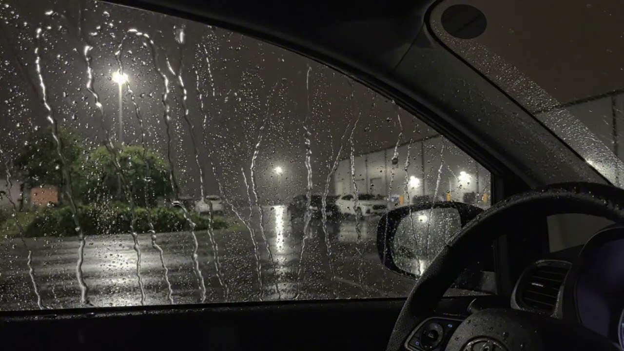 Deep Sleep Heavy Rain Rhythm on Car Top Roof - Fall Asleep in Minutes, Sounds for Relaxation