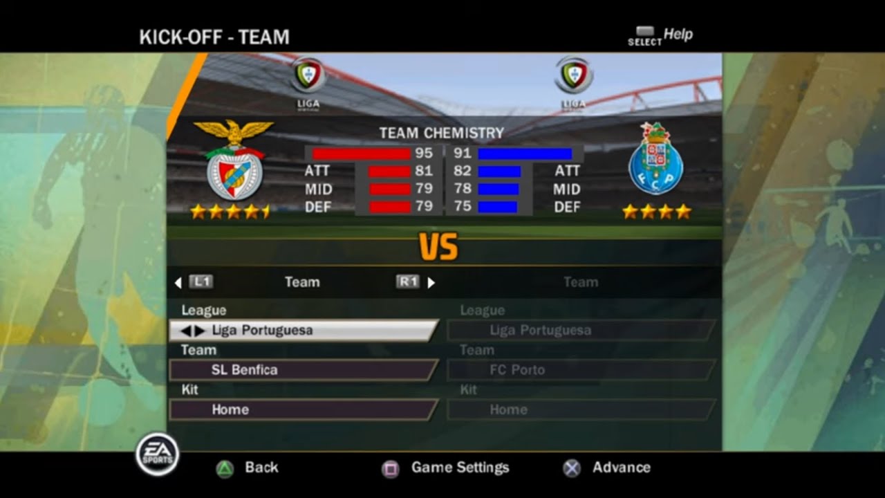 FIFA 11 (PS2) Gameplay - SL Benfica vs FC Porto