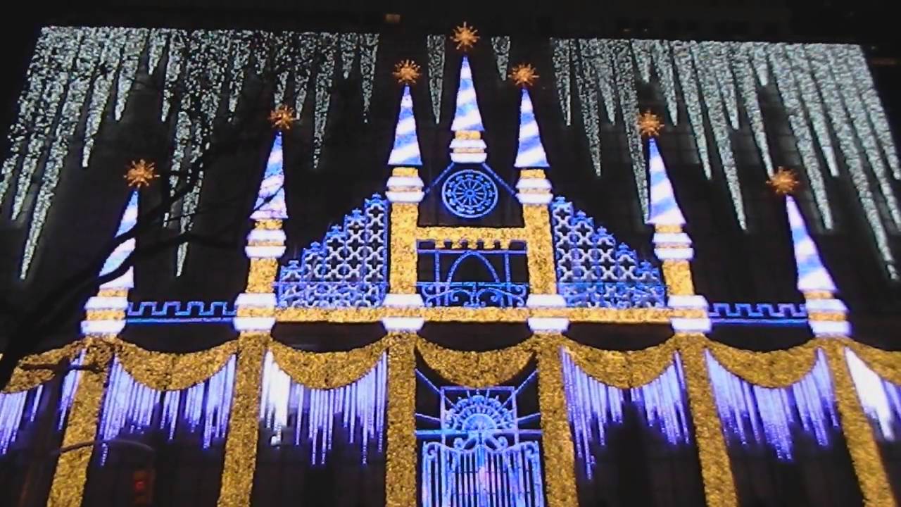 Saks Fifth Avenue Christmas Light Show 2015