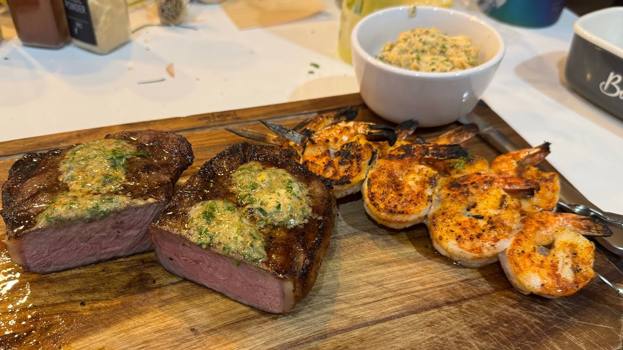 Surf and turf with cowboy butter! ￼
