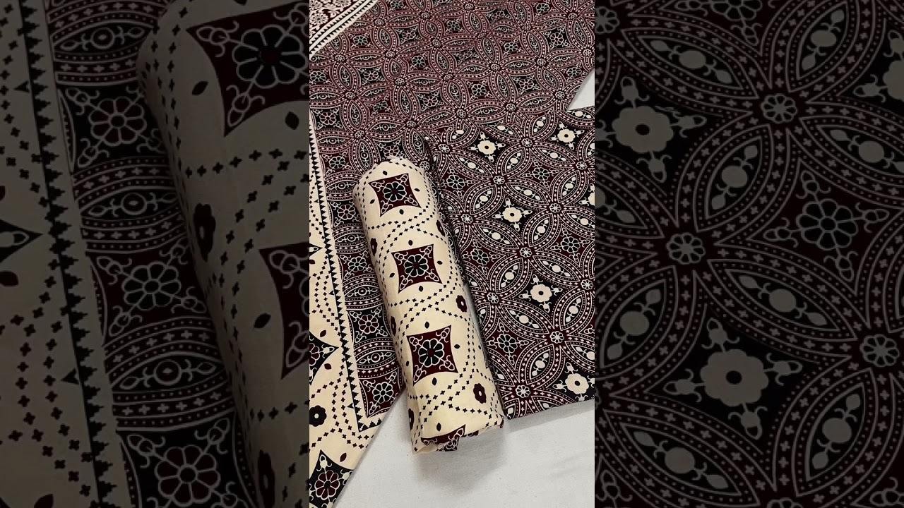 Sindhi ajarkh  dress material Riyon material Top 2.50 Bottom 2.00Dupatta 2.25 Price 800+- ship