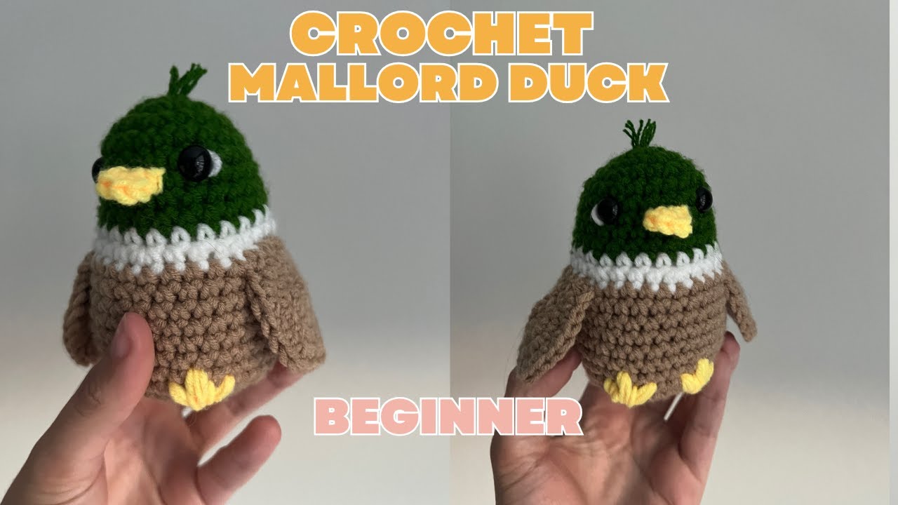 Crochet Mallard Duck Amigurumi Tutorial - Beginners Pattern Tutorial How to Crochet