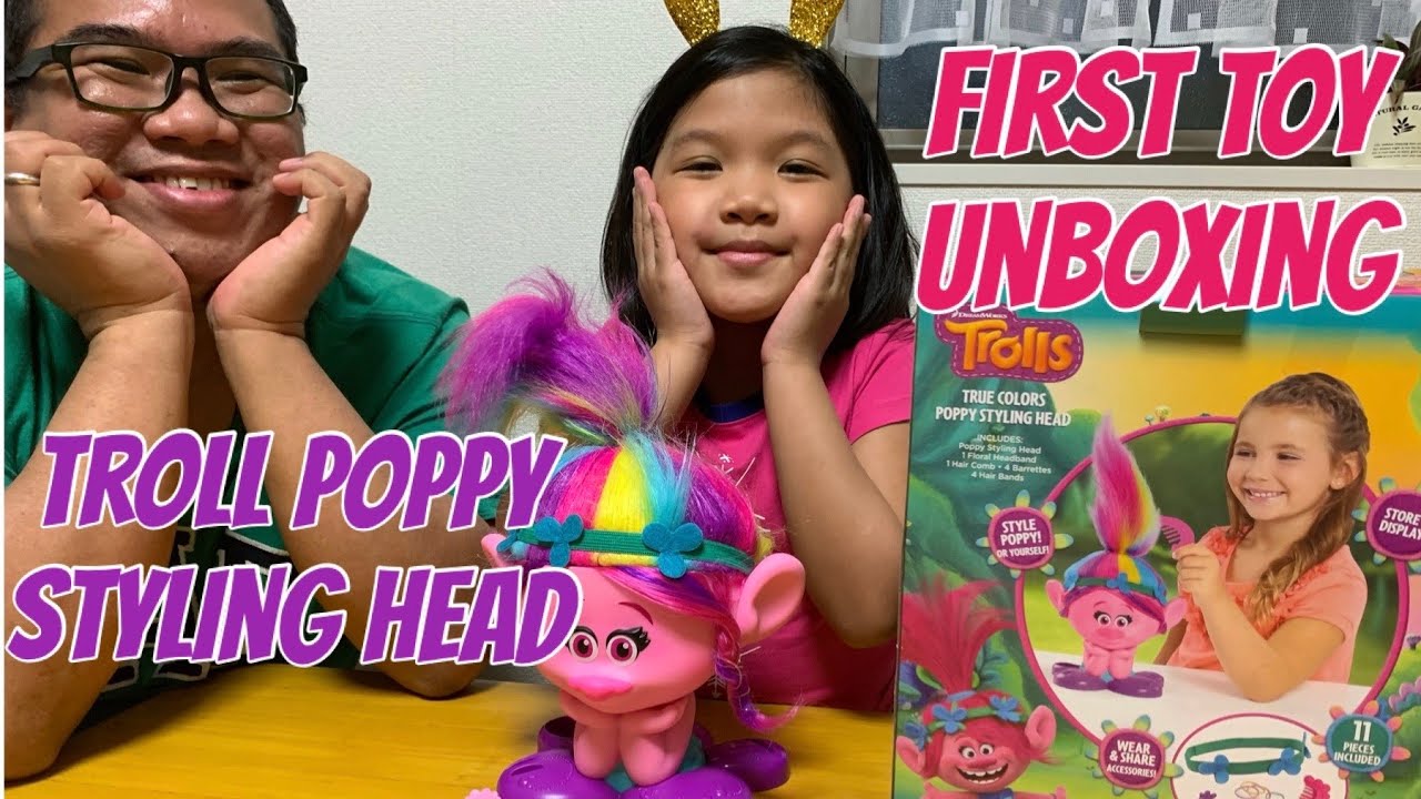 Dindi`s first toy unboxing video / Poppy styling head / Trolls