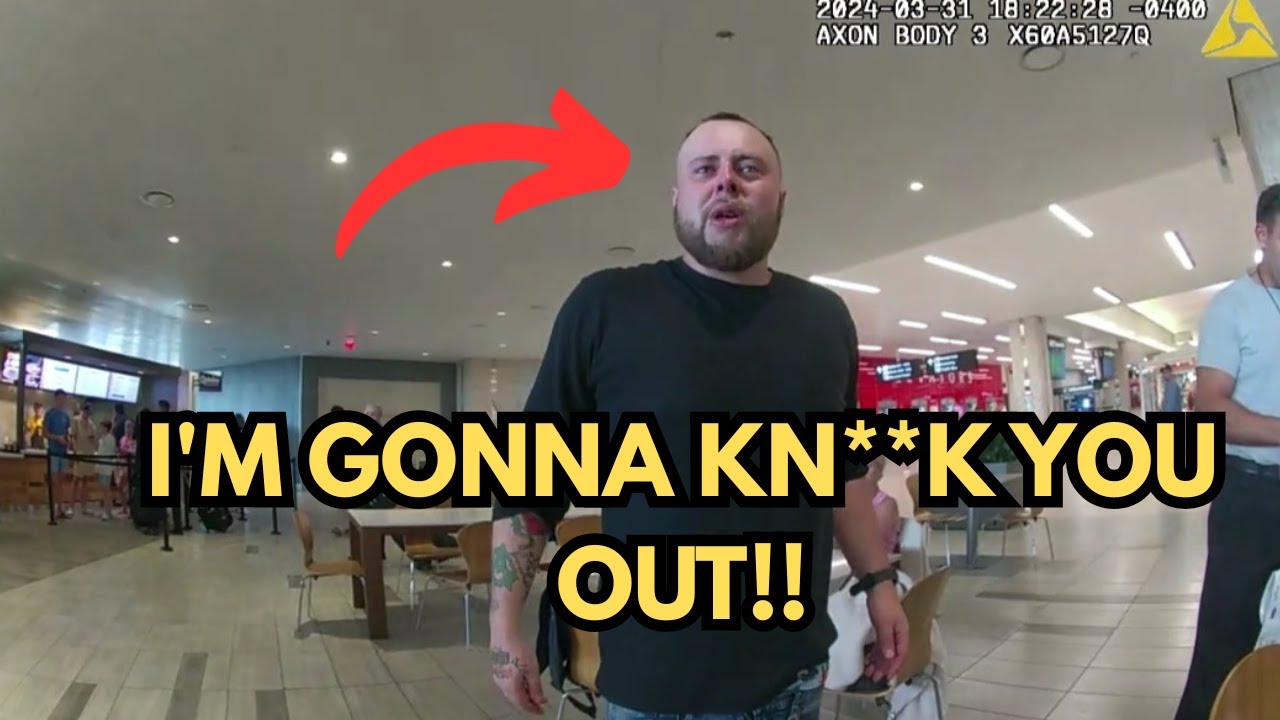 Man Threatens Airport Police; CHAOS GOES TO THE MAX!