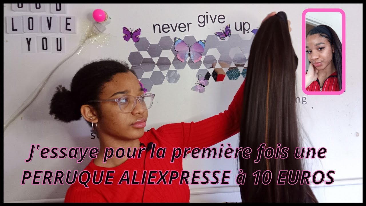 Je teste une perruque HEADBAND WIG ALIEXPRESS &agrave; seulement 10 EUROS ! (le r&eacute;sultat est troooop beau😍)