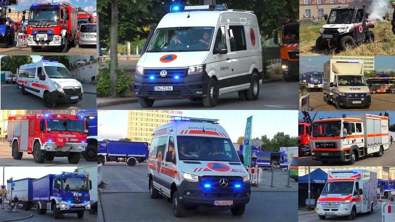 [Neuste Technik & alte Raritäten🚨] Abfahrten 》mit Blaulicht/Horn | Tag des Bevölkerungsschutzes 2023