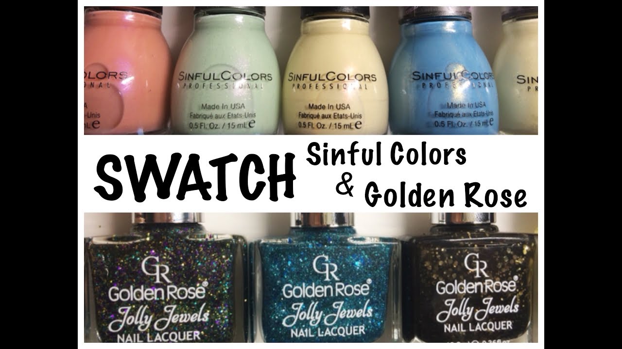 SWATCH Sinfulcolor et Golden rose