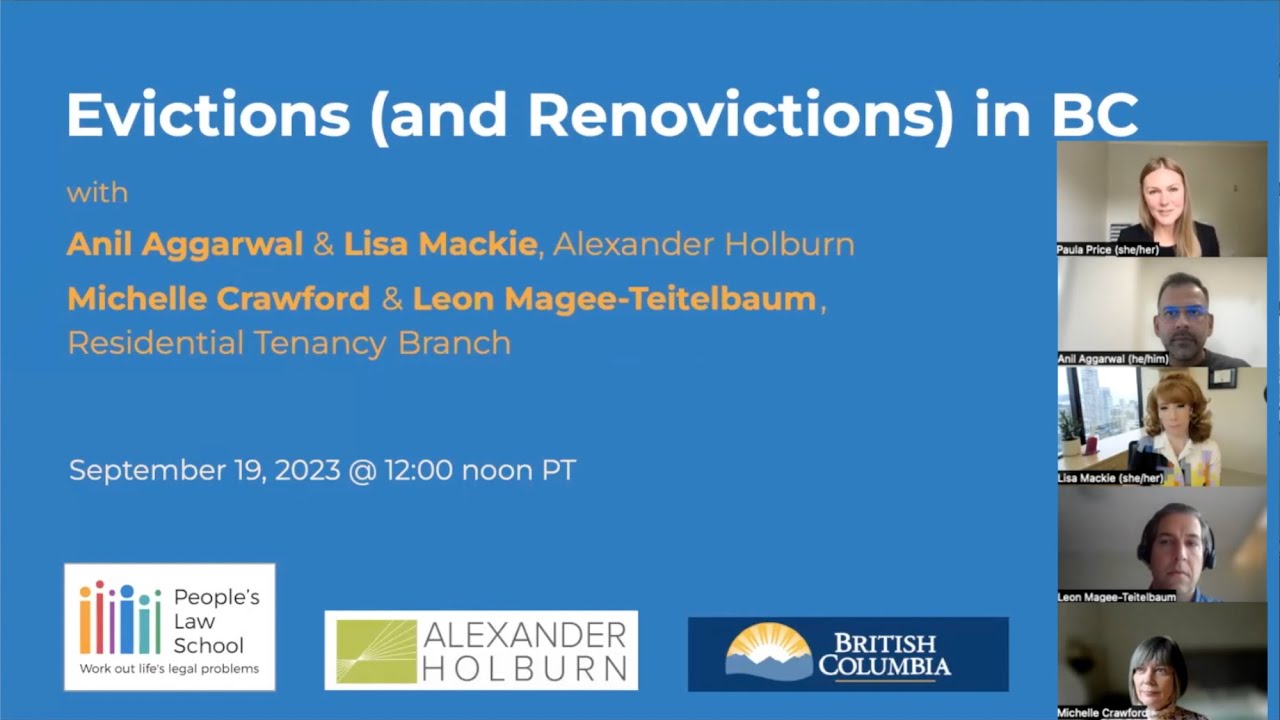 Evictions and Renovictions in BC (Recorded Webinar)