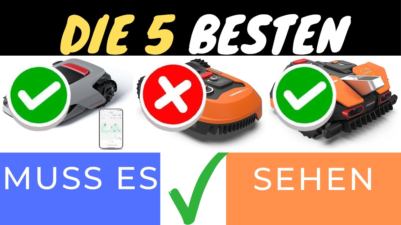 DIE BESTEN MÄHROBOTER 2025 🌱🤖 | VERGLEICH DER TOP 3 MODELLE!