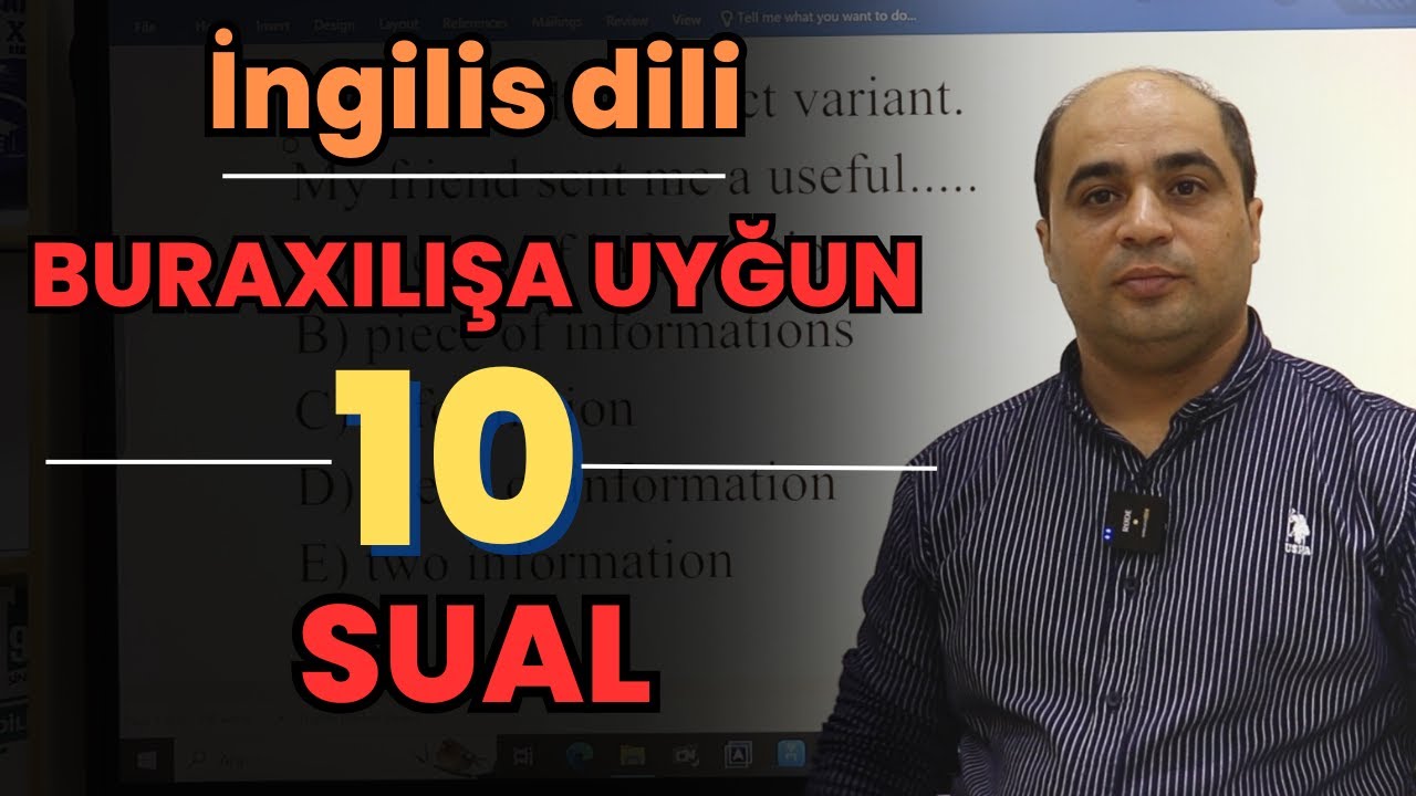 Buraxılışa uyğun 10 sual. (2024 izahlı suallar)