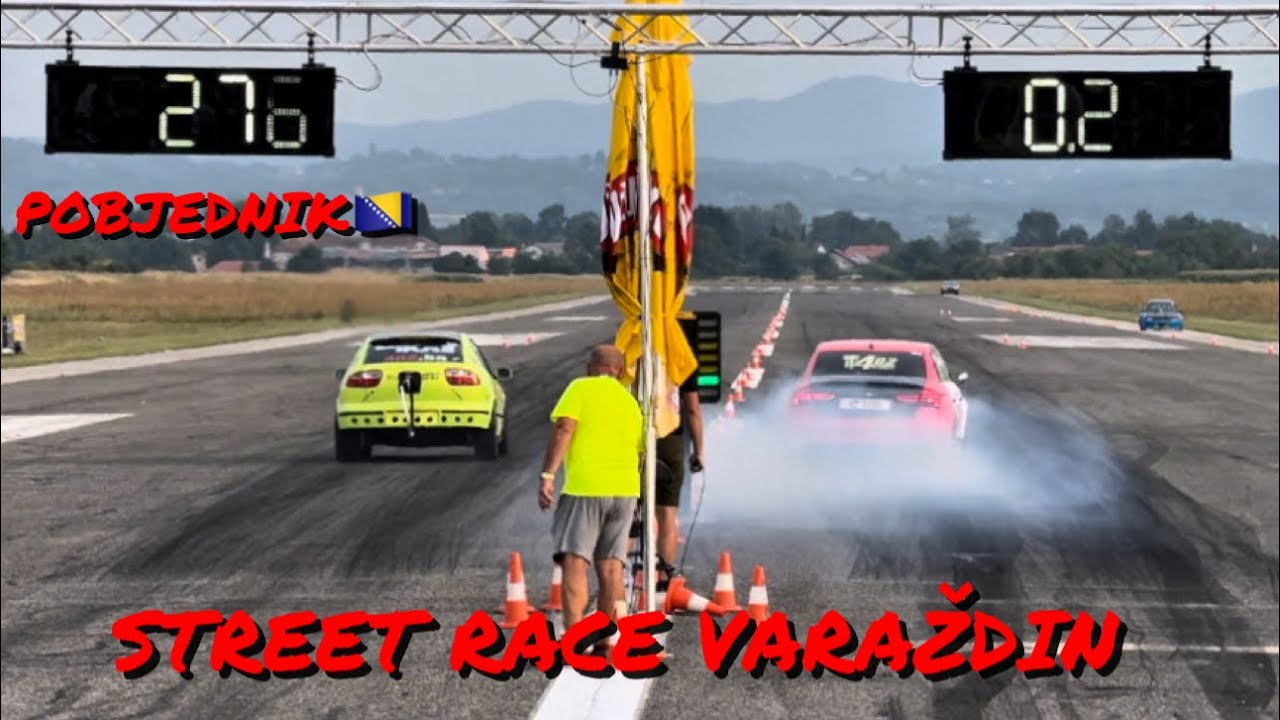 NAJLUĐI STREET RACE U VARAŽDINU - AUTOMOBILI OD PREKO 1000 KONJA NA PISTI