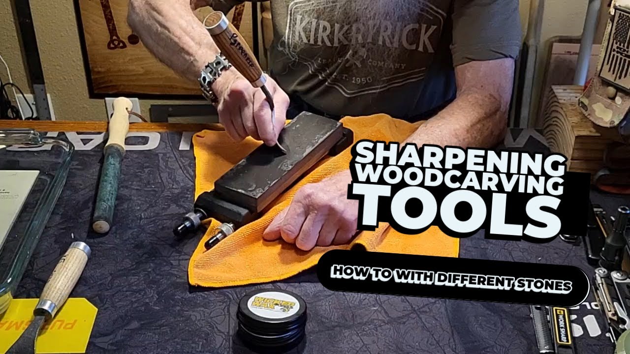 HOW TO SHARPEN WOODCARVING TOOLS with DIFFERENT STONES