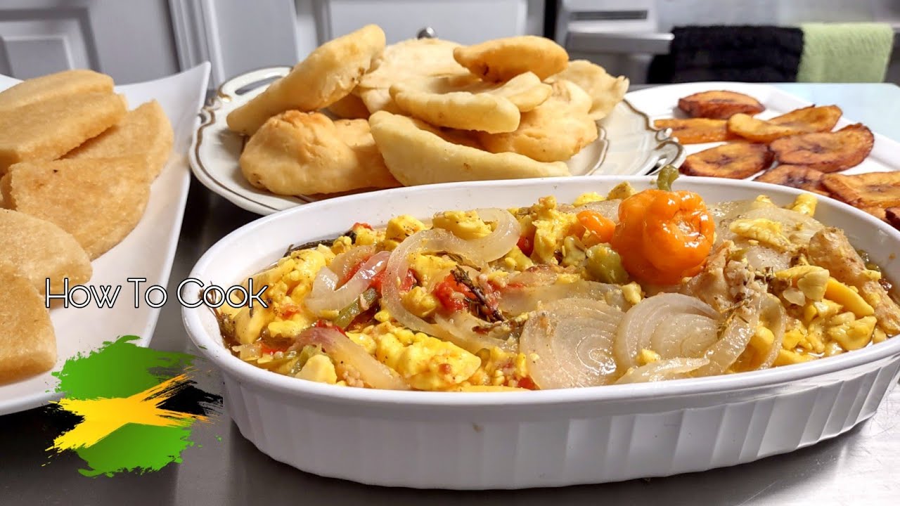 JAMAICAN🇯🇲Sunday Morning Breakfast🥞Fried Dumplings🥟 Ackee & Saltfish🍜Fried Plantains🍌Bammy🫓