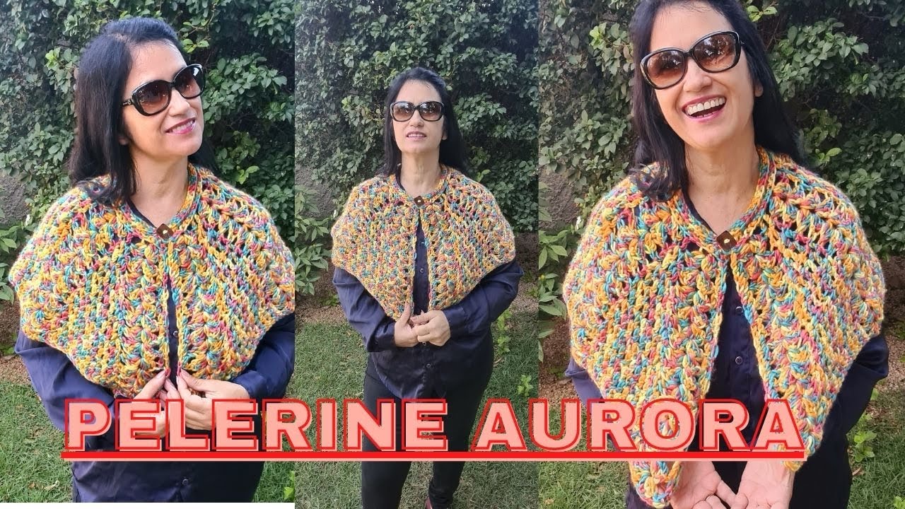 Tutorial - Maxi-Gola de crochê Aurora