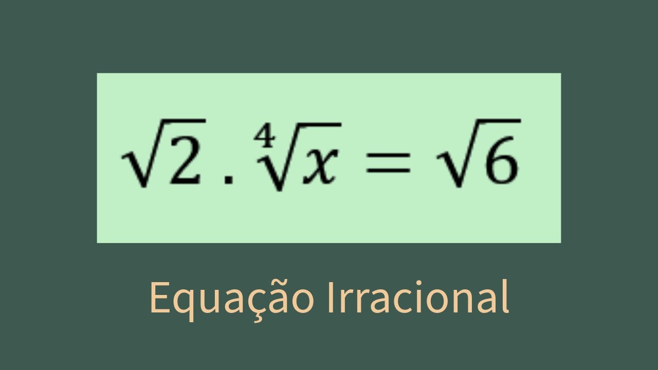Equação Irracional: Qual é a Solução? (Vc Sabe?)