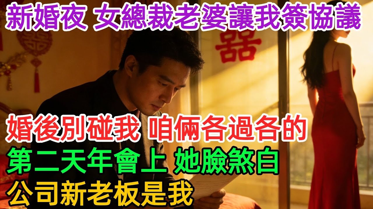 新婚夜，女總裁老婆讓我籤協議：婚後別碰我。第二天她公司年會，新老闆是我#職場#有聲書#爽文#男頻#情感